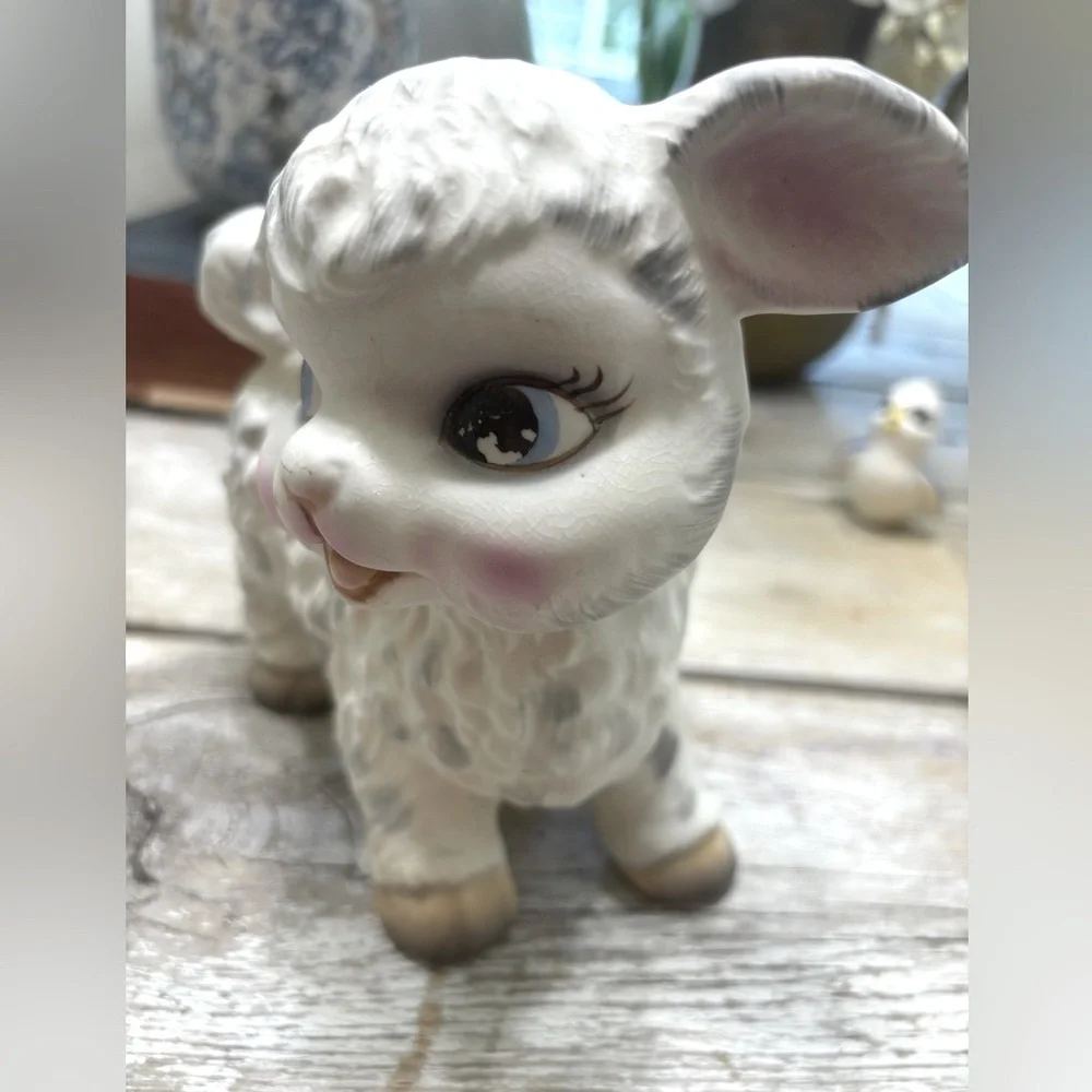 Vintage Napco Lamb Ceramic Planter. Numbered | Kitschy | Anthropomorphic